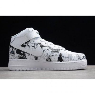 Nike Air Force 1 Mid '07 Beyaz / Siyah Kaykay Ayakkabı Türkiye - NG9A42XL